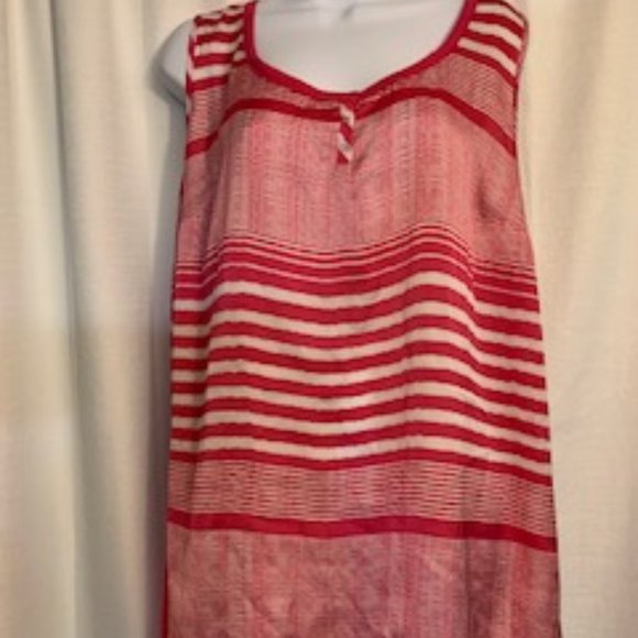 George Tops - 3/$20 George 3X Pink Striped Hi Lo Top